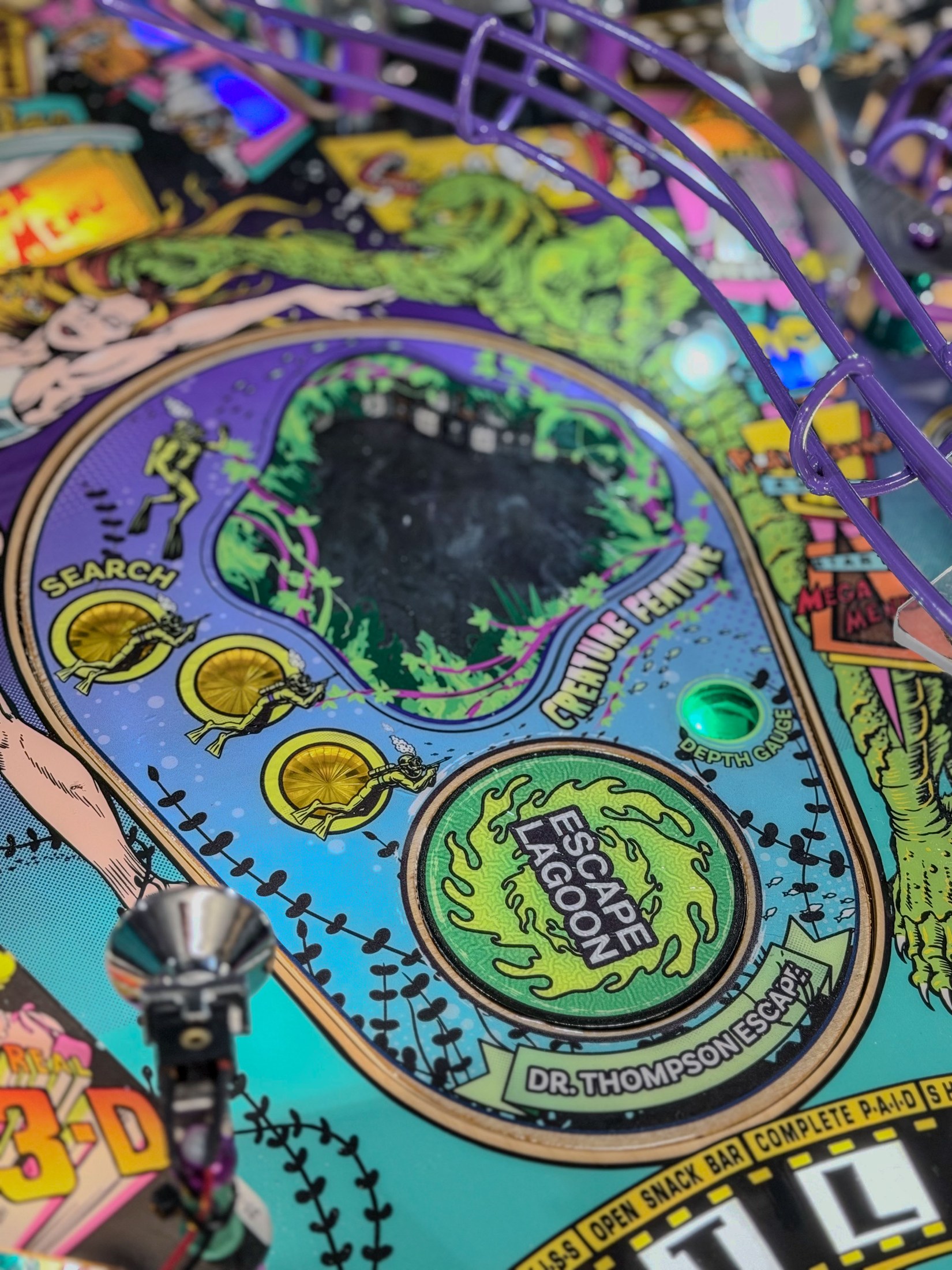Close-up of the Escape Lagoon window, inserts and spinner